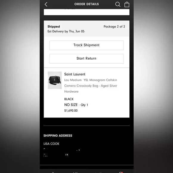 Saint Laurent Quilted Black Crossbody with Silver Accents - Picture 13 of 13